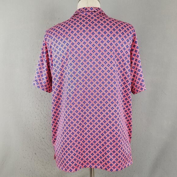 Caddy Cart Golf Polo Shirt Mens Extra Large XL Red Blue Patriotic USA Flag - Picture 7 of 13